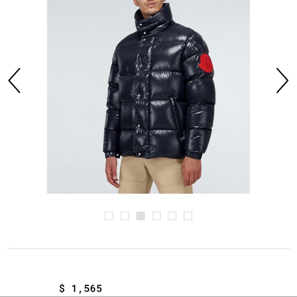 Mens Navy Moncler Coat